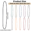 20Pcs 10 Colors Round Nylon Notebook Elastic Bands OCOR-GF0006-52-2