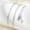 Non-Tarnish 304 Stainless Steel Paperclip Chain Necklace with Lobster Claw Clasps for Men Women NJEW-H205-03P-01-4