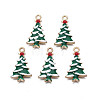Rack Plating Alloy Enamel Pendants ENAM-N055-123-1