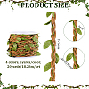 20 Yards 4 Colors Wax Cotton Knitted Cord with Leaf Trimming OCOR-PH0036-42-2