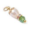 7Pcs 7 Colors Natural Cultured Freshwater Pearl Pendants PALLOY-JF04688-4