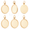6Pcs 304 Stainless Steel Pendant Cabochon Settings STAS-BBC0010-58-7