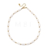 Natural Baroque Keshi Pearl Column Beaded Necklaces for Women NJEW-JN06235-3