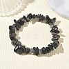 Natural Tourmalinated Quartz Chip Beaded Stretch Bracelets for Women BJEW-D467-01A-4
