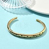 304 Stainless Steel Rhinestone Cuff Bangles for Women BJEW-D456-03G-01-2