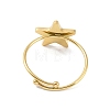 Ion Plating(IP) Star 304 Stainless Steel Enamel Ring RJEW-A038-17G-02-3