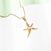 304 Stainless Steel Crystal Rhinestone Pendant Necklaces for Women NJEW-F378-01G-02-1