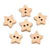 Natural 2-hole Basic Sewing Button in Star Shape NNA0Z7T-2