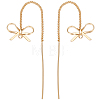 10Pcs Brass Chains Stud Earring Findings KK-BBC0009-82-1