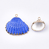 Spray Paint & Electroplate Sea Shell Pendants SSHEL-S262-08-4