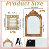 1Pc Arch Shape Resin & Velvet Photo Frame Necklace Display Stands NDIS-NB0001-11-2