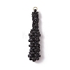 Glass Seed Beaded Baseball Bat Pendants PALLOY-MZ00552-02-1