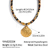 Vintage 304 Stainless Steel Pendant Leopard Print Cord Necklaces for Women HF7067-2-1