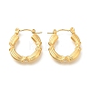 Ion Plating(IP) 304 Stainless Steel Ring Hoop Earrings for Women EJEW-S227-72G-1