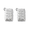Brass Micro Pave Clear Cubic Zirconia Charms KK-F871-37P-1