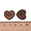 4-Hole Heart Wood Buttons BUTT-Q046-15B-3