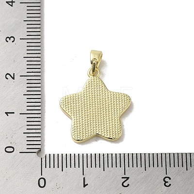 Brass Pave Shell Pendants KK-I708-14D-G-1