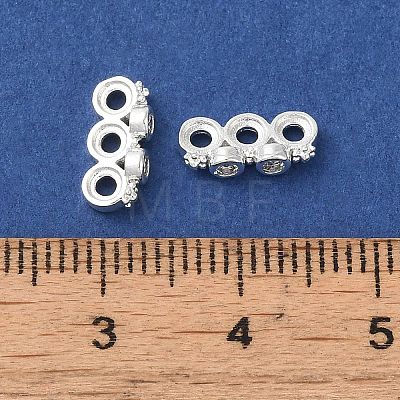 Rack Plating Brass Pave Clear Cubic Zirconia Spacer Bars KK-B088-11B-S-1