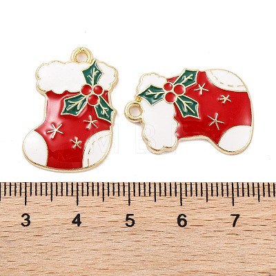 Christmas Theme Rack Plating Alloy Pendants FIND-M020-04G-06-1