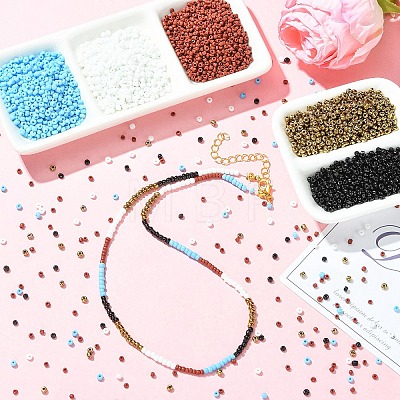 5560Pcs 5 Colors Glass Seed Beads SEED-YW0003-20-1