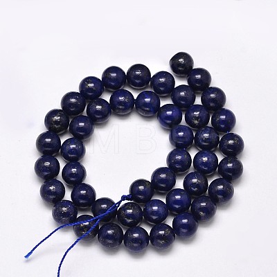 Dyed Natural Lapis Lazuli Round Beads Strands G-M169-4mm-05-1
