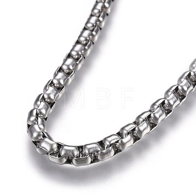 304 Stainless Steel Box chain Necklaces NJEW-F242-13P-G-1