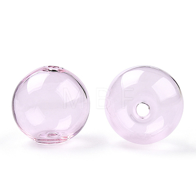 Transparent Blow High Borosilicate Glass Globe Beads X-GLAA-T003-09A-1