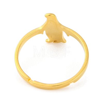 Animal 201 Stainless Steel Adjustable Rings for Women RJEW-D082-05C-1