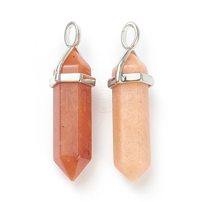 Natural Red Aventurine Pendants G-M378-01P-A04-1