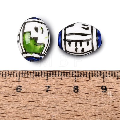 Handmade Porcelain Beads PORC-Q007-08B-1
