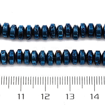 Electroplated Natural Lava Rock Beads Strands G-A256-E01-01H-1