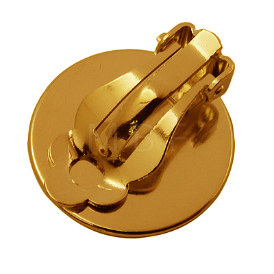 Brass Clip-on Earring Settings X-KK-J089-G-1