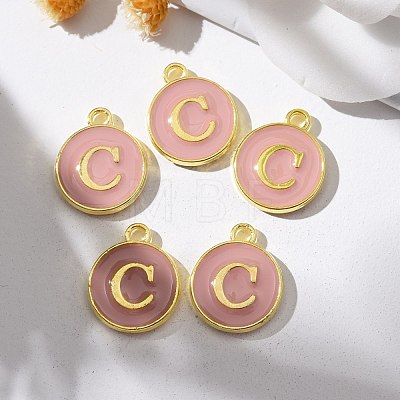 Golden Plated Alloy Enamel Charms ENAM-S118-07C-1