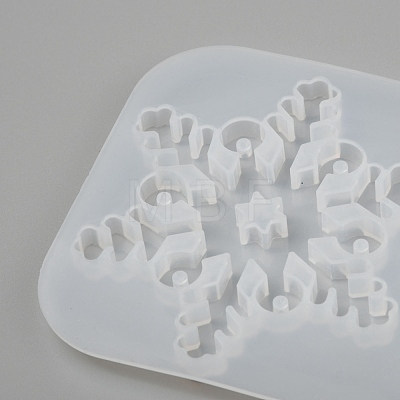 Christmas DIY Snowflake Silicone Pendant Molds DIY-P006-31-1