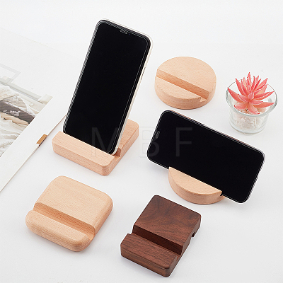 Beech Wood Mobile Phone Holders AJEW-WH0248-153-1