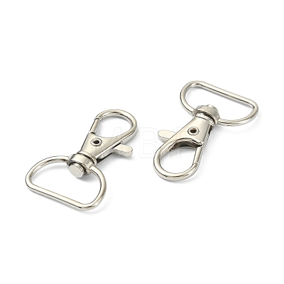 20Pcs Iron Swivel D Rings Lobster Claw Clasps IFIN-FS0001-22-1