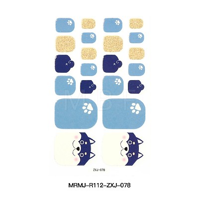 Full-Cover Glitter Powder Toenail Wraps Stickers MRMJ-R112-ZXJ-078-1