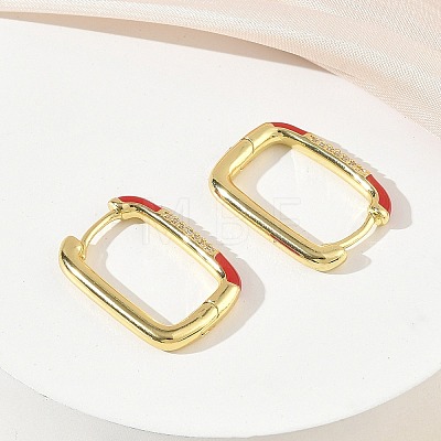 Brass Micro Pave Cubic Zirconia Hoop Earrings KK-CBA98BA-01G-A-1