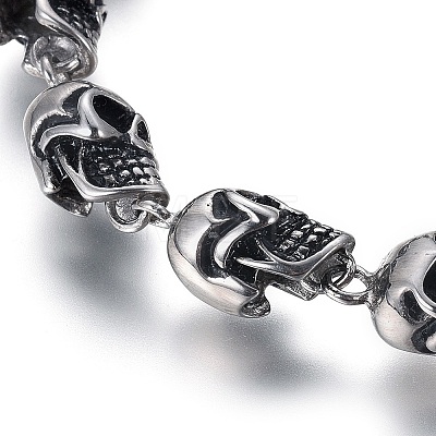 304 Stainless Steel Link Chain Bracelets LS-BJEW-L665-01AS-1