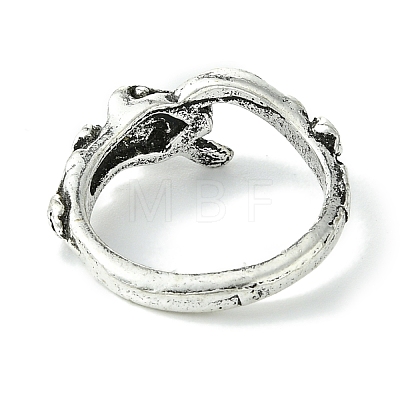 Snake Alloy Finger Rings RJEW-K275-89AS-1