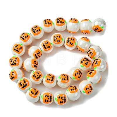 Handmade Porcelain Beads Strands PORC-A025-01E-1