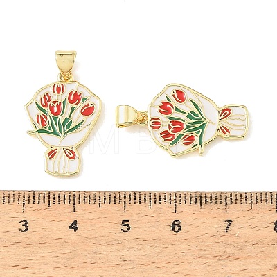 Graduation Season Brass Enamel Pendants KK-CBAF2EC-03G-D01-1