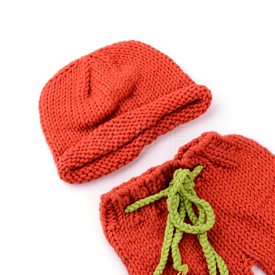 Crochet Baby Beanie Costume AJEW-R030-53-1
