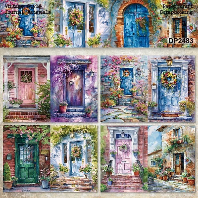 8Pcs French Porch Scrapbook Paper Pad PW-WGF053C-01-1