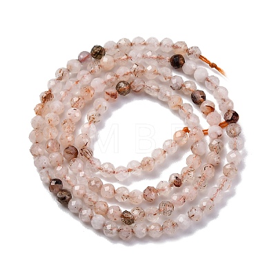 Natural Rutilated Quartz Beads Strands G-G188-B07-01-1