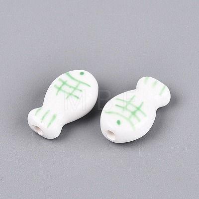 Handmade Porcelain Ceramic Beads PORC-Q005-06C-1