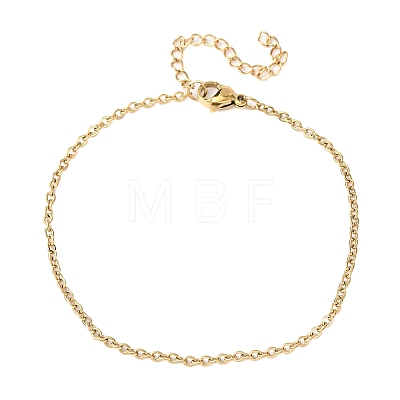 304 Stainless Steel Cable Chain Bracelets BJEW-C134-01D-G-1