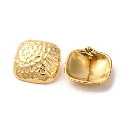 Ion Plating(IP) 304 Stainless Steel Stud Earrings EJEW-D100-03G-1