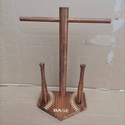 Baseball Wooden T Bar Champion Ring Display Stands ODIS-WH0086-231-1