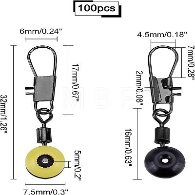 304 Stainless Steel Fishing Rolling Bearing Connector FIND-WH0081-53-1